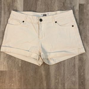 Paige white denim cuffed shorts size 28